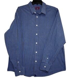 UNTUCKit Blue Checkered Button-Down Shirt - Size XL